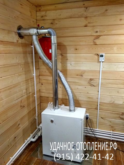 Монтаж автономного отопления на дизельном котле Kiturami с разводкой радиаторов по дому